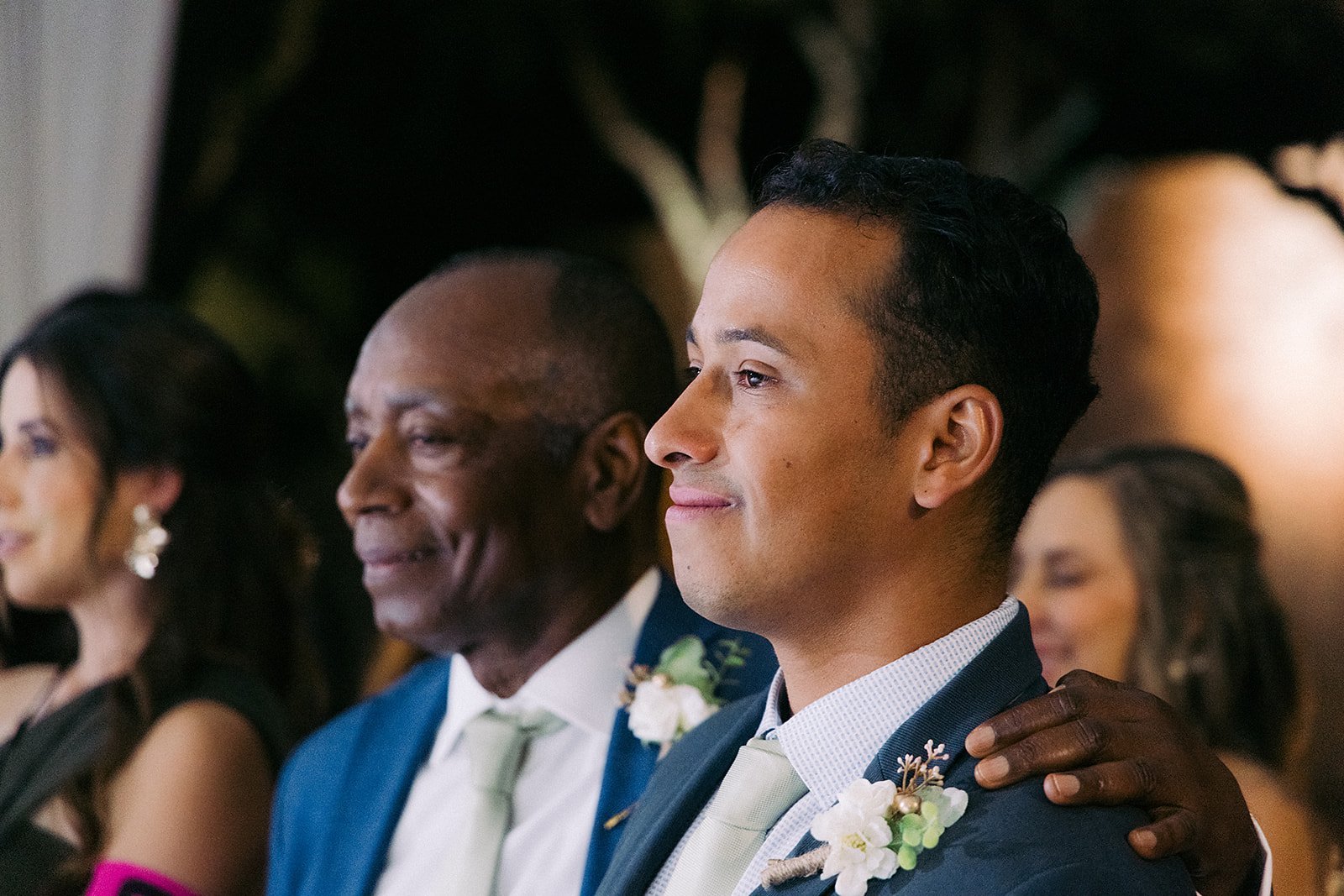 Guests seated in the pews during the ceremony